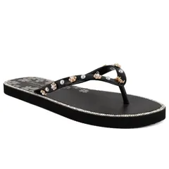 ジューシークチュール レディース シューズ サンダル Juicy Couture Sanba Womens Flip Flops Black ブラックのサムネイル