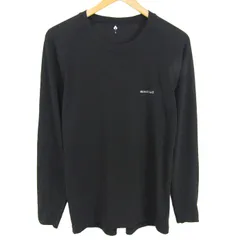 モンベル 長袖Ｔシャツ ジオラインLWラウンドネックシャツ #1107732 アウトドア トップス 黒 レディース Lサイズ ブラック mont-bell 【中古】