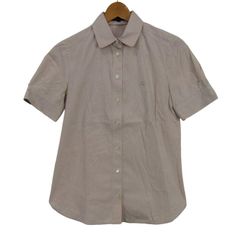 バーバリー レディース 半袖 トップス 夏 ベージュ シャツ 38 シャツ 