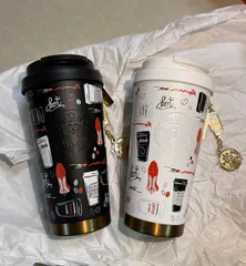 海外限定コラボ正規品★日本未発売★スターバックスとプラダを着た悪魔2　360ml タンブラー スタバコレクション　オシャレ　The Devil Wears Prada 2　Starbucks　ブラック＆ホワイト　セット専用ページ