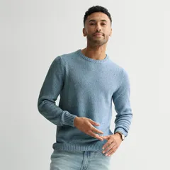 ソノマ メンズ アウター ニット・セーター クルーネック Mensonoma Goods For Life Knit Crewneck Sweater Blue Nep ブルーのサムネイル