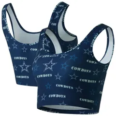 アンブランデッド レディース アンダーウェア ブラジャー プリント Unbranded Womens Conceptsport Navy Dallas Cowboys Mosaic Allover Print Bralette Cow Navy ネイビー
