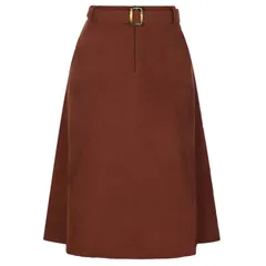 アレグラ ケー レディース ボトムスカート コーデュロイ A ライン ハイウエスト ミディ ALLEGRA K Womens High Waist Elastic Back ALine Belted Midi Corduroy Skirt with Pocke