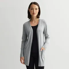 ナインウェスト レディース アウター ニット・セーター カーディガン Womens Nine West Essential Cardigan Dark Metal Heather ヘザー
