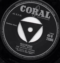 7” McGuire Sisters , Buddy Holly Sugartime / Everyday 45Q72305 Coral /00080