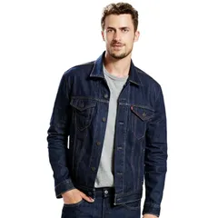 リーバイス メンズ アウター ジャケット・ブルゾン デニム Mens Levis Trucker Denim Jacket Dark Blue ブルー