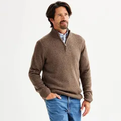 ソノマ メンズ アウター ニット・セーター Mensonoma Goods For LifeR Knit 14Zip Sweater Brownep ブラウンのサムネイル