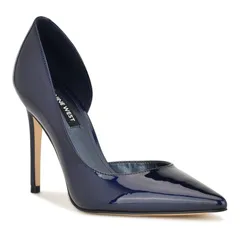 ナインウェスト レディース シューズ パンプス ヒール Nine West Folowe Womens Higheels Dark Blue Patent ブルー