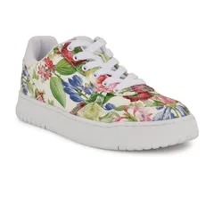 ナインウェスト レディース シューズ スニーカー レース Nine West Nenya CasualaceUp Round Toe Sneakers White Floral Multi ホワイトのサムネイル