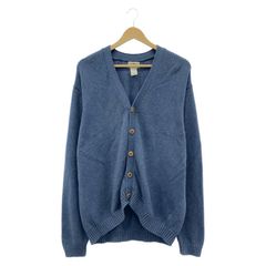 00s LLBean 肉厚 コットン ニット カーディガン くすみブルー - メルカリ