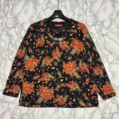 ​【美品】ピンクハウス 豪華刺繍 七分袖 カットソー ブラック M 綿100 2026年最新】PINK HOUSE レディース 五分袖・七分袖 Tシャツ
