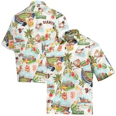 レインスプーナー レディース トップス Tシャツ Mens Reyn Spooner White San Francisco Giantscenic ButtonUp Shirt Gnt Whiteのサムネイル