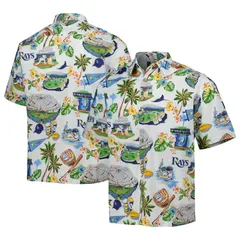レインスプーナー レディース トップス Tシャツ Mens Reyn Spooner White Tampa Bay Rayscenic ButtonUp Shirt Ray White ホワイトのサムネイル
