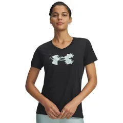 アンダーアーマー レディース トップス Tシャツ Vネック グラフィック Womens Under Armour Tech Graphic VNeck Short Sleeve Top Black ブラック