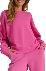 ローヌ レディース アウター パーカー・スウェット クルーネック シャツ Rhone DreamGlow Crewneck Sweatshirt Pink Rose ピンク