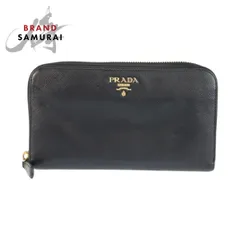 PRADA プラダ サフィア➖ノ ブラック 黒 ゴールド金具 レザー 長財布 ロングウォレット レディース 601567【中古】