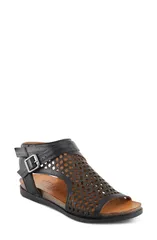スプリングステップ レディース シューズ ヒール サンダル Spring Step Covington Sandal Black ブラック