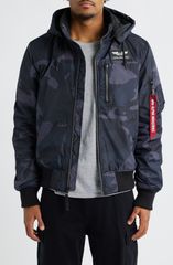 アルファインダストリーズ パッチドリブジャケット ブルゾン 中綿