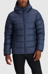 アウトドアリサーチ メンズ アウター ジャケット・ブルゾン ダウン Outdooresearch Coldfront 700 Fill Power Down Insulated Hooded Ripstopackable Puffer Jacket Navy