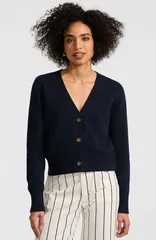 ランズエンド レディース アウター パーカー・スウェット Vネック セーター カーディガン Lands Endrifter Vneck Dress Cardigan Sweateradiant Navy ネイビー