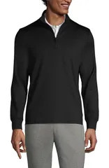 ランズエンド メンズ アウター パーカー・スウェット ハーフジップ Lands End School Uniform Quarter Zipullover Black ブラックのサムネイル