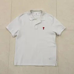 アミ ハートロゴ ポロ PK カラーTシャツ 半袖 Tシャツ 105