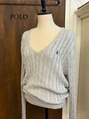 ラルフローレン 正規品 グレー ケーブル ニット