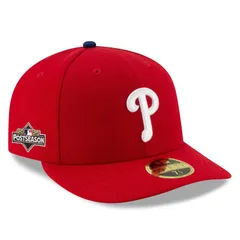 ニューエラ レディース アクセサリー 帽子 Mens New Era Red Philadelphia Phillies 2025 MLB Postseason Side Patch Low Profile 59FIFTY Fitted Hat Phl Red