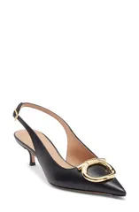 フェラガモ レディース シューズ パンプス ヒール FERRAGAMO Sara Kitten Heel Slingback Pump Nero