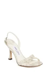 ジミーチュー レディース シューズ サンダル Jimmy Choo Elsy Snakeskin Embossed Slingback Sandal Roccia