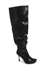 ジェフリー キャンベル レディース シューズ ブーツ・レインブーツ Jeffrey Campbell Conform 2 Embossed Toe Over the Knee Boot Black ブラック