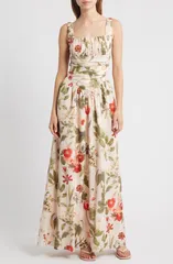 ルルズ レディース トップス ワンピース フラワー柄 マキシ フラワー Lulus Cameron Floral Maxi Cocktail Dress Multi Floral マルチカラー