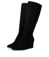 アンクライン レディース シューズ ブーツ・レインブーツ Anne Klein VellaW Black Suede ブラックのサムネイル