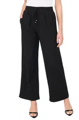 セセ レディース ボトムス レギンス パンツ リネン CeCe Drawstring Linen Blend Pants Rich Black ブラック
