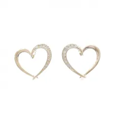 サマンサティアラ ハート ダイヤモンド ピアス 0.16CT