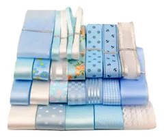 手芸 セット 髪 手芸 詰合せ いろいろ DIY ブルー系 包装 リボン