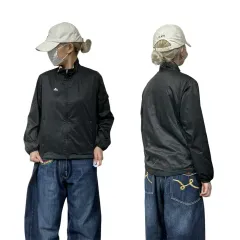 アディダス ブラック 白 スモール ロゴ ウィンドブレーカー ジャケット S