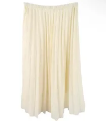 在庫処分) UNIQLO) ロング丈スカート(アイボリー) L