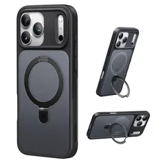 【新品】 【11年の匠心開発 高耐久スタンド構造】CASEKOO for iPhone 17 Pro ケース【3倍米軍MIL規格 耐衝撃／MagSafe対応】隠しスタンド 縦横立て対応 リング機能 マット仕上げ 指紋防止 黄変防止 半透明 ストラップホール 1