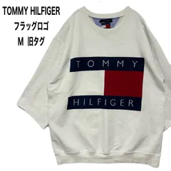 TOMMY HILFIGER  トミーヒルフィガー   ビッグフラッグロゴ  プリントスウェット  トレーナー  袖カットリペア M 旧タグ