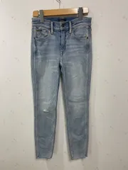 POLO Ralph Lauren スキニーデニム 24 ダメージ加工 カットオフ 薄色