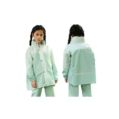 【新品】 [Ymgot] キッズ レインコート 上下セット ランドセル 男の子 女の子 レインスーツ ジュニア レインウェア 梅雨対策 子供用 合羽 雨具 男女兼用 (ライトグリーン, 3XL)