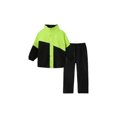【新品】 [Volunboy] レインコート キッズ 上下 男の子 女の子 ランドセル対応 修学旅行 林間学校 子供 カッパ レインスーツ レインウェア セパレート ジュニア 小学生 中学生 おしゃれ 収納バッグ付き 120-160cm (グリーン,140 1