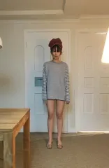 0milewear ストライプ ロング スリーブ ブラウン/ブルー まとめ 出品