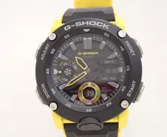 G-SHOCK GA-2000 イエロー カーボンコア 中古 G-SHOCK GA-2000-1A9JF メンズ 腕時計 アナデジ カーボンコアガード