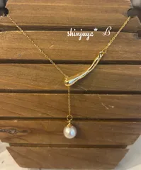 国産あこや真珠♡本物パールロングネックレス♡本真珠♡結婚式♡アレルギー対応♡結納♡大粒♡一点もの♡B