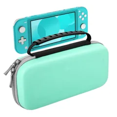収納バッグ EVA素材 キャリングケース 耐衝撃 スイッチライト 全面保護 ニンテンドー 軽量 Switch Switch Liteコンソール/付属品 ATiC /10枚ゲームカード収納 ケース 持ち運び便利 Lite ターコイズ