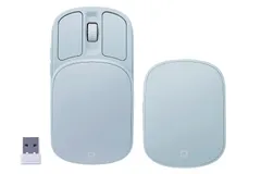 新品 Digio2 無線 静音 5ボタン コンパクト マウス 充電式 スライドカバー BlueLED ミント Z0515