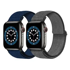 【新品】 2本セット コンパチブル Apple Watch 38mm 40mm 41mm 42mm 44mm 45mm 49mm バンド 柔らかく心地よい軽量で 通気性があり自由に調節可能なゴムベルト アップルウォッチシリーズ 8 7 6 5 4 3 SE U