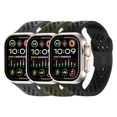 【新品】 【3本セット】[SUGARSII] アップルウォッチ バンド 38mm 40mm 41mm 42mm 44mm 45mm 46mm 49mm シリコン スポーツ 男女兼用 通気性 防水 柔らかい 取付簡単 apple watch バンド Seri 1